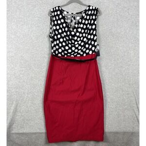 Rock Steady Wiggle Dress Polka Dot Womens 2X Belted Cowl Neck Retro Rockabilly